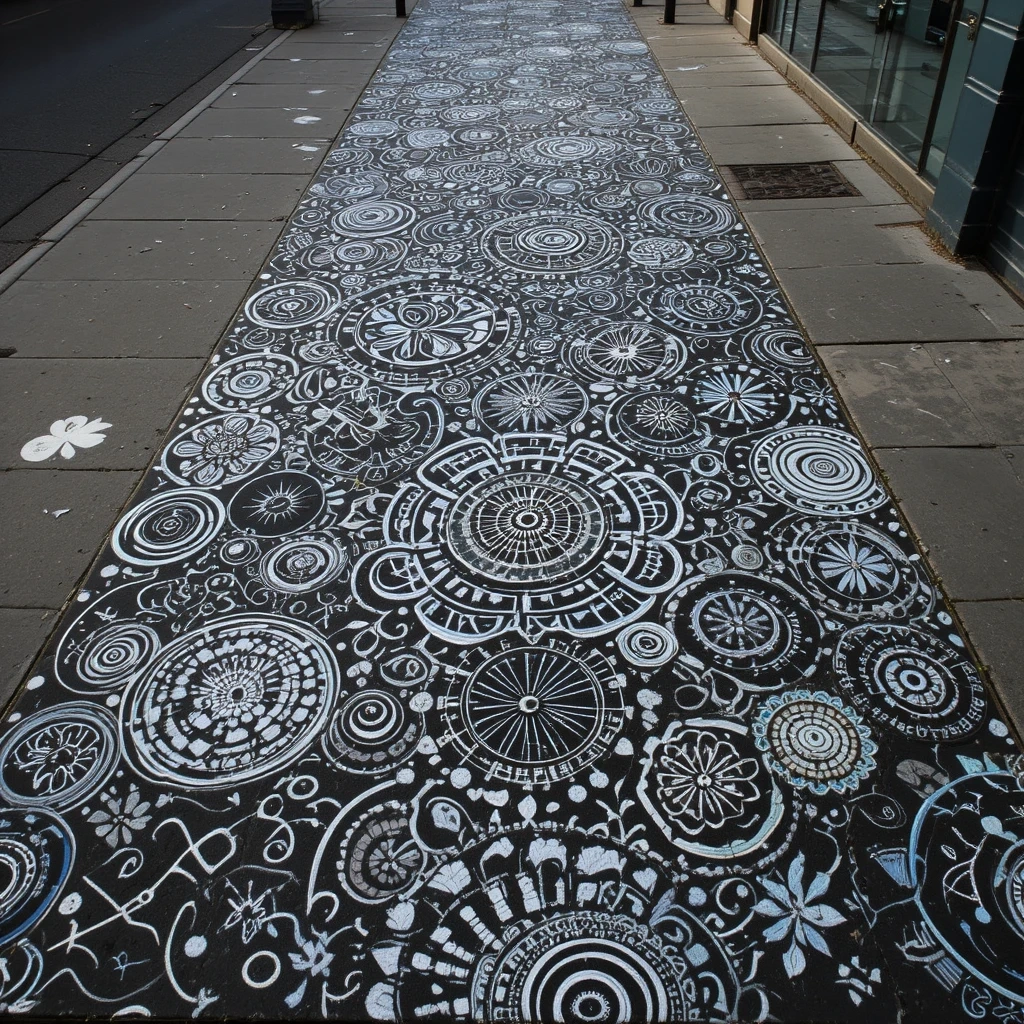 Zentangle Doodle Sidewalk Art