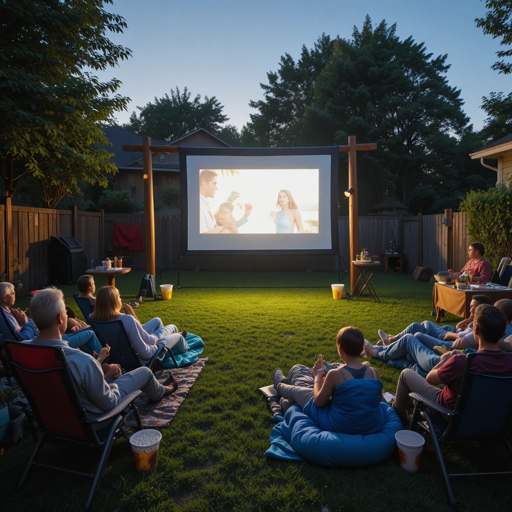 Backyard Drive-In Movie Night