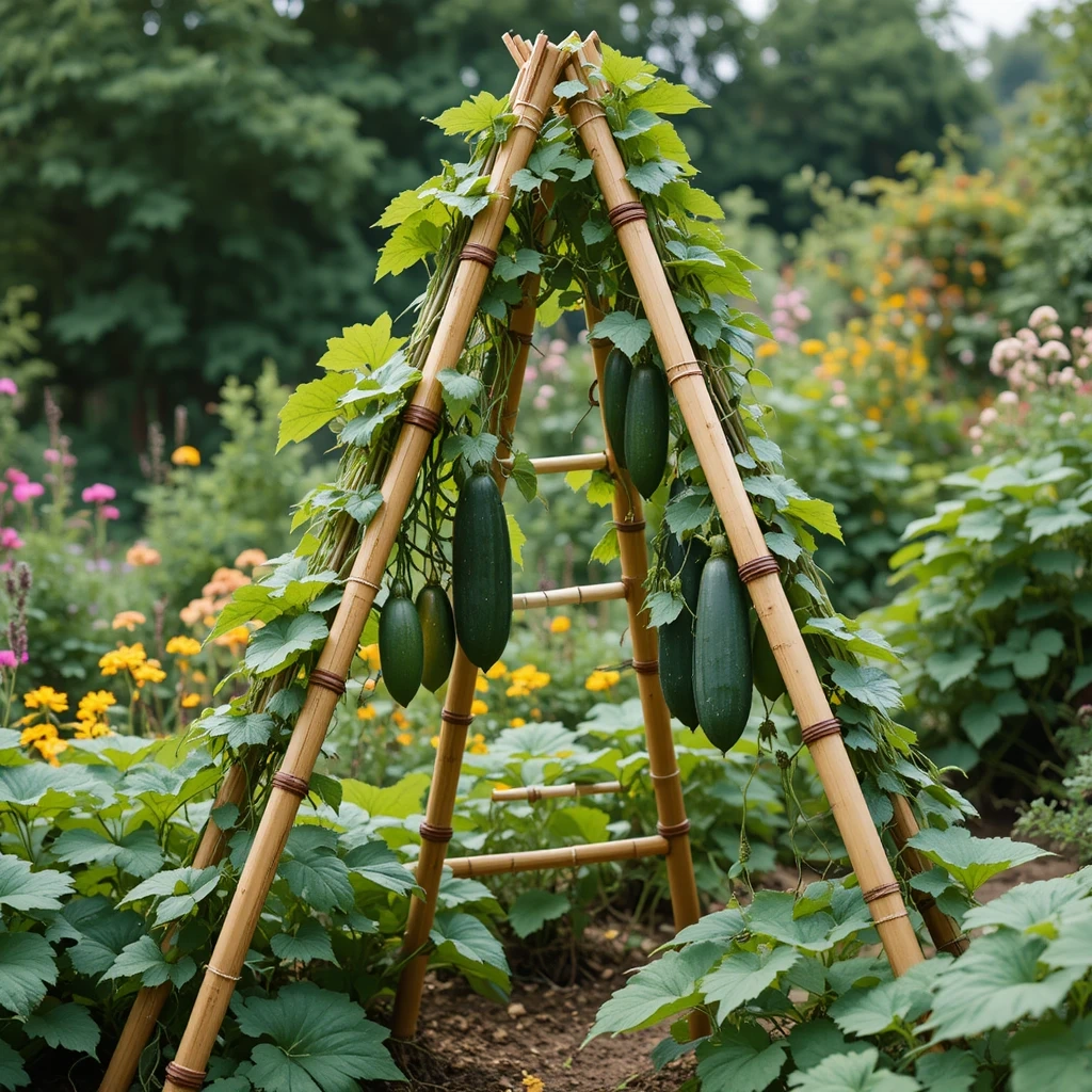 Bamboo Tepee Trellis