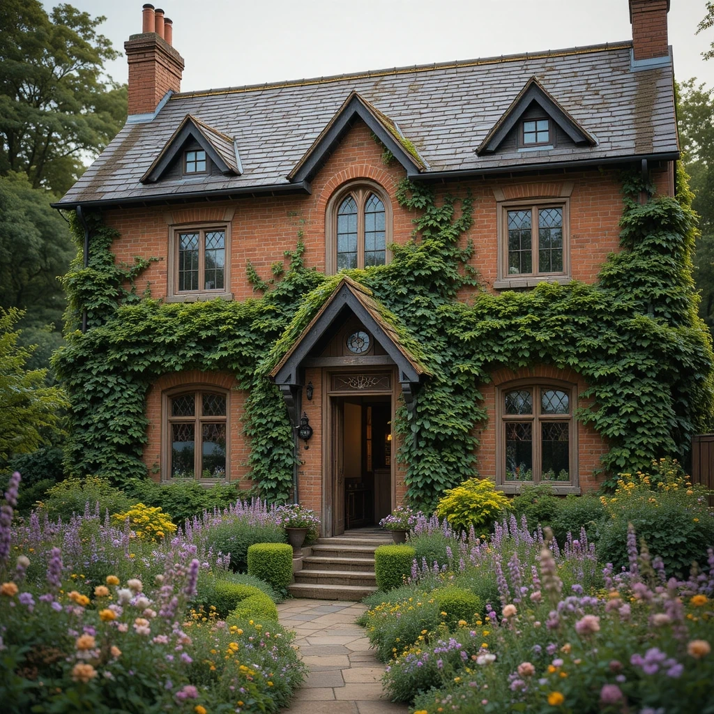 Brick with Climbing Vines