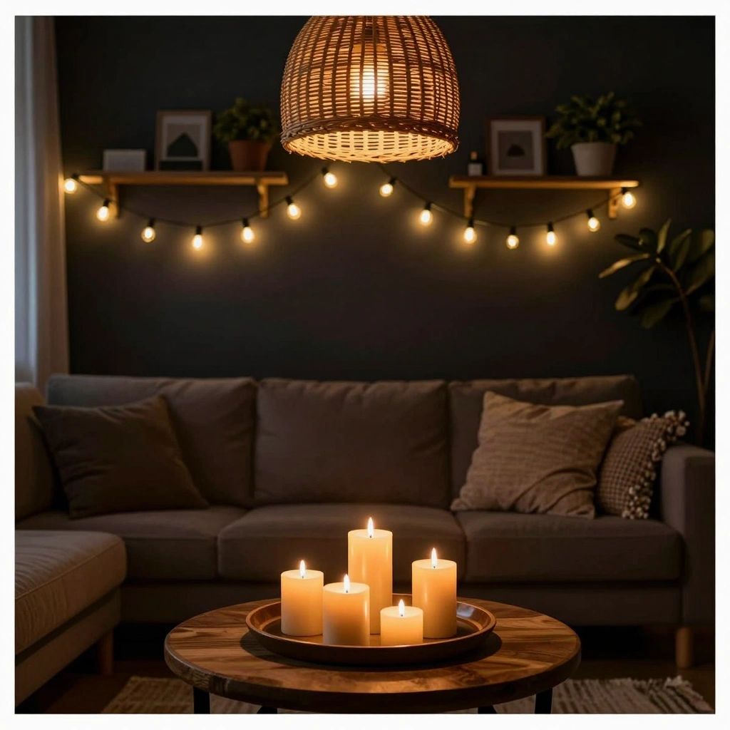Candlelit Atmosphere with Warm Lighting