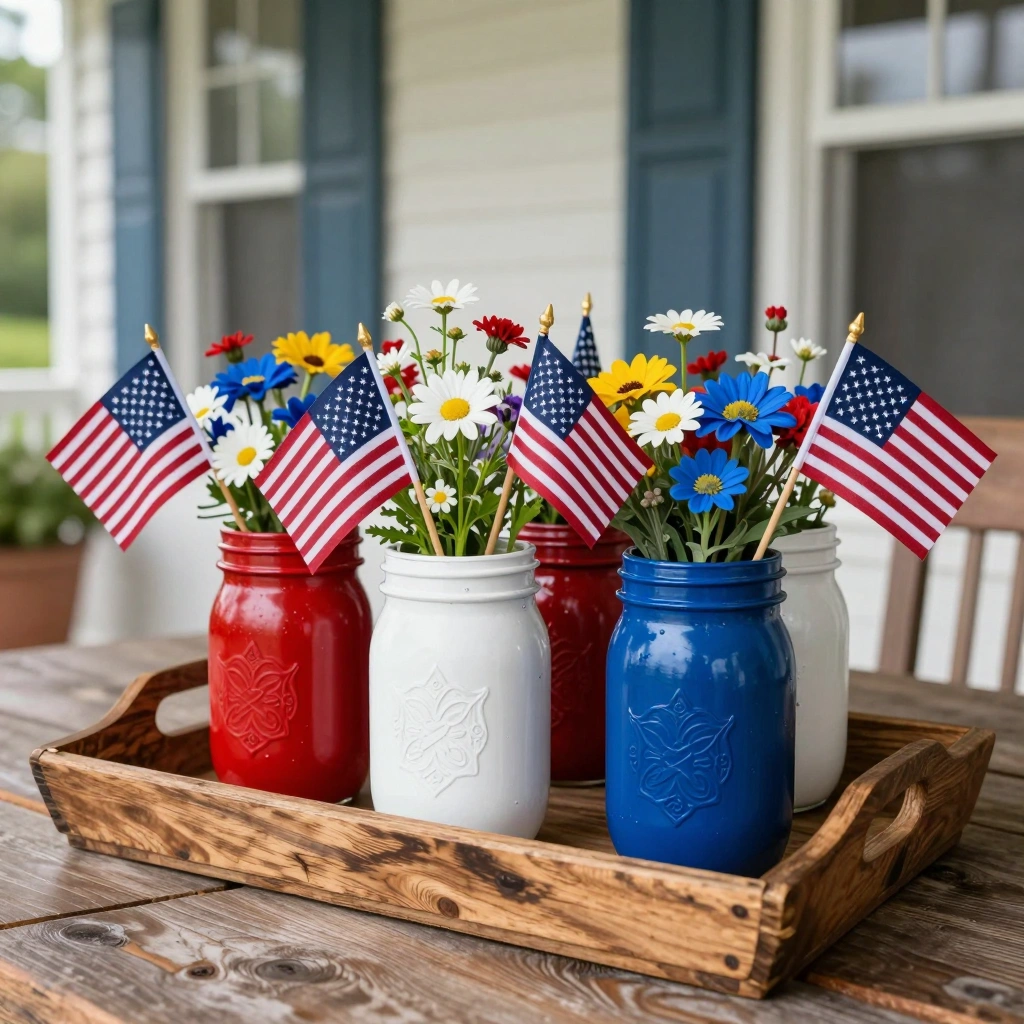 DIY Mason Jar Centerpiece Cluster