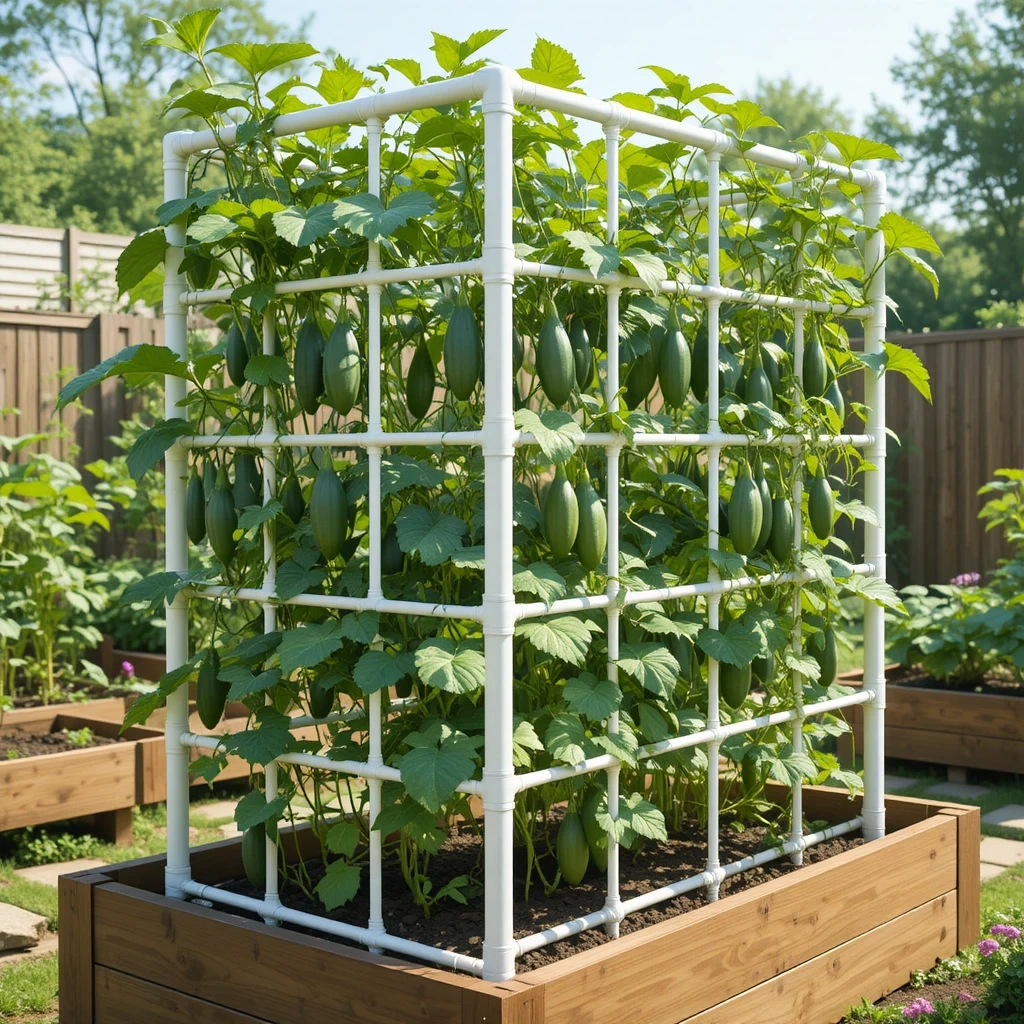 DIY PVC Pipe Trellis