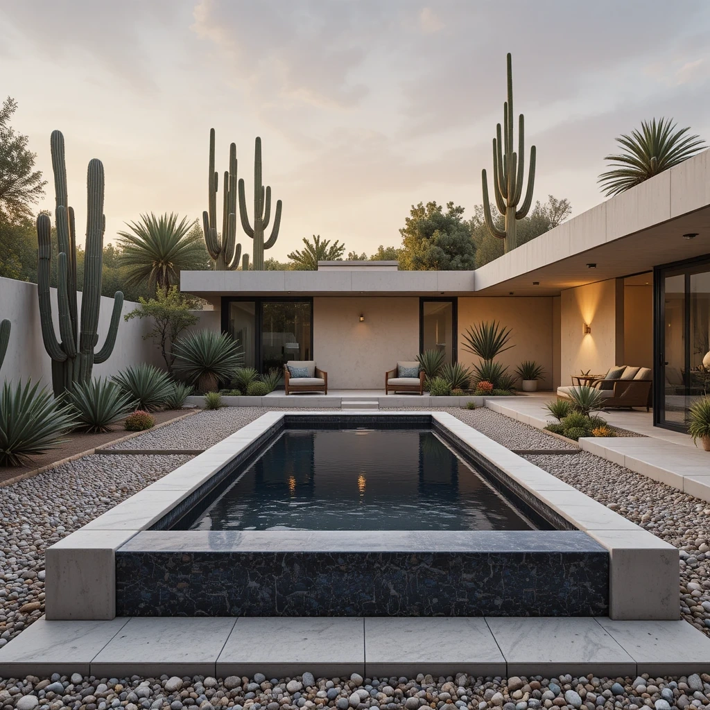 Desert Modern Geometric Pool