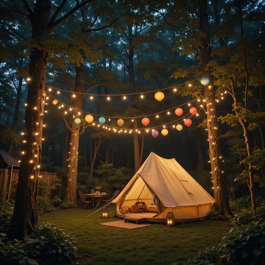 Fairy Light Forest Camp