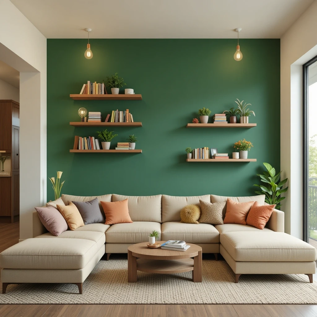 Forest Green Accent Wall