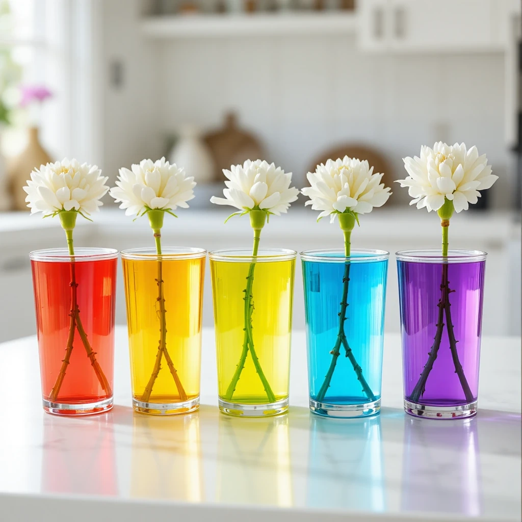 Kids' DIY Rainbow Flower Jar