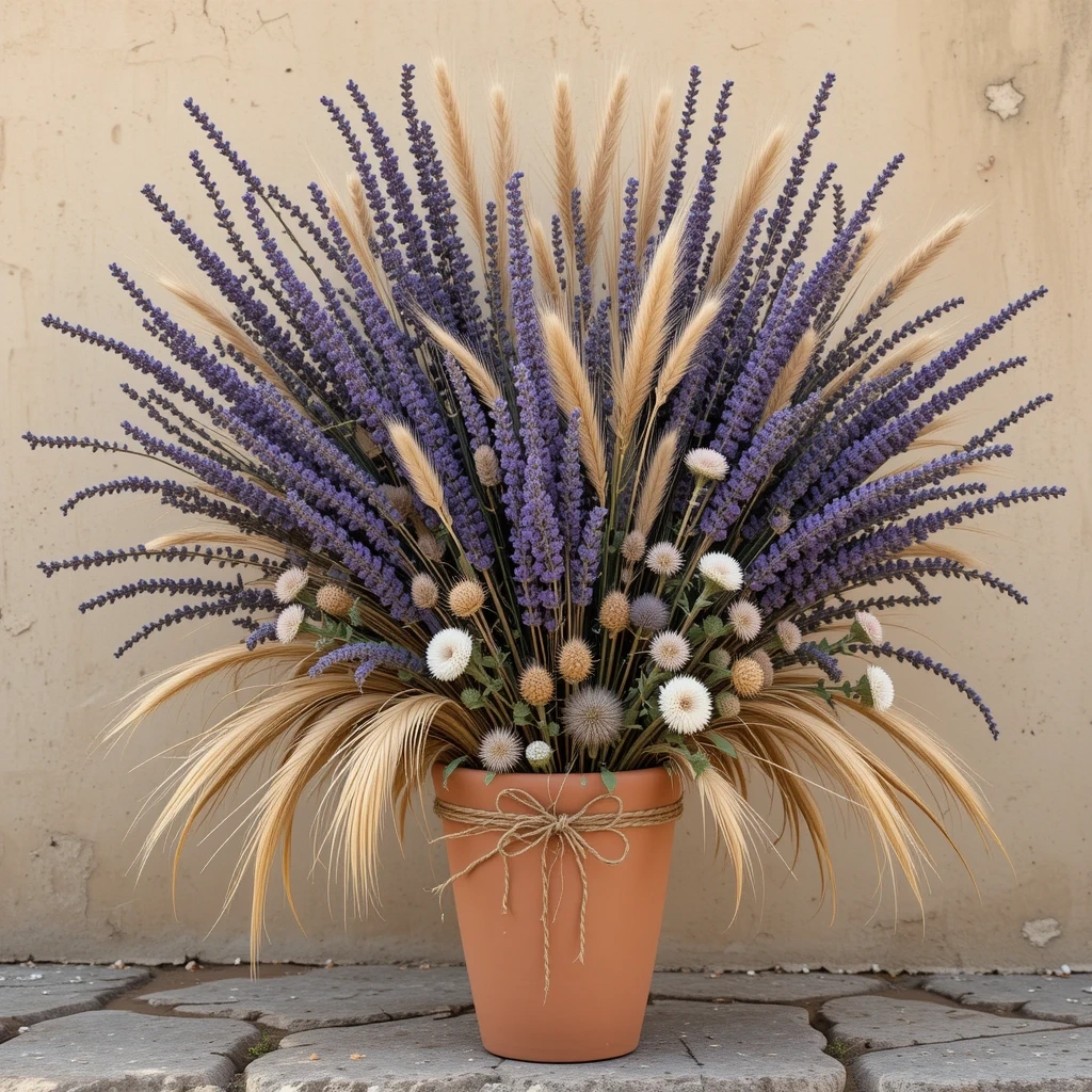 Lavender & Wheat Field Arrangement