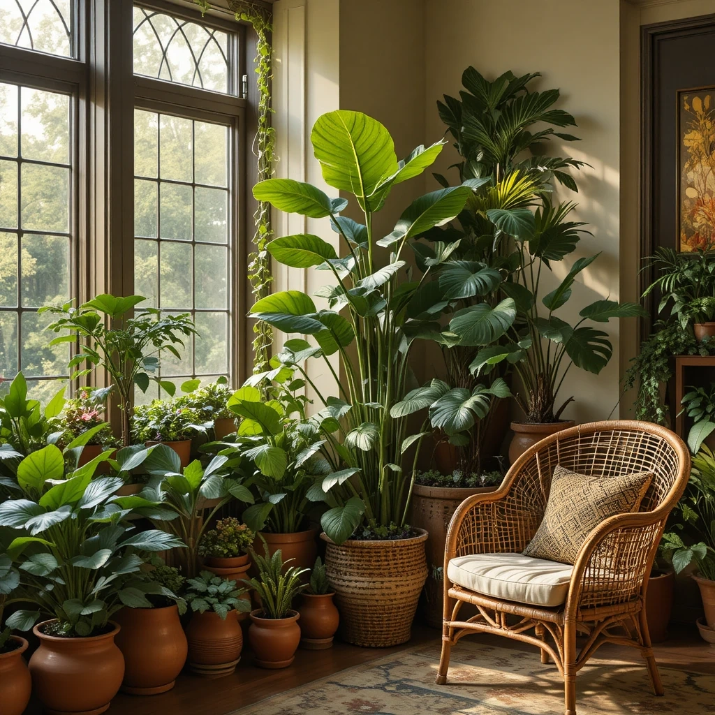 Lush Indoor Plant Corner