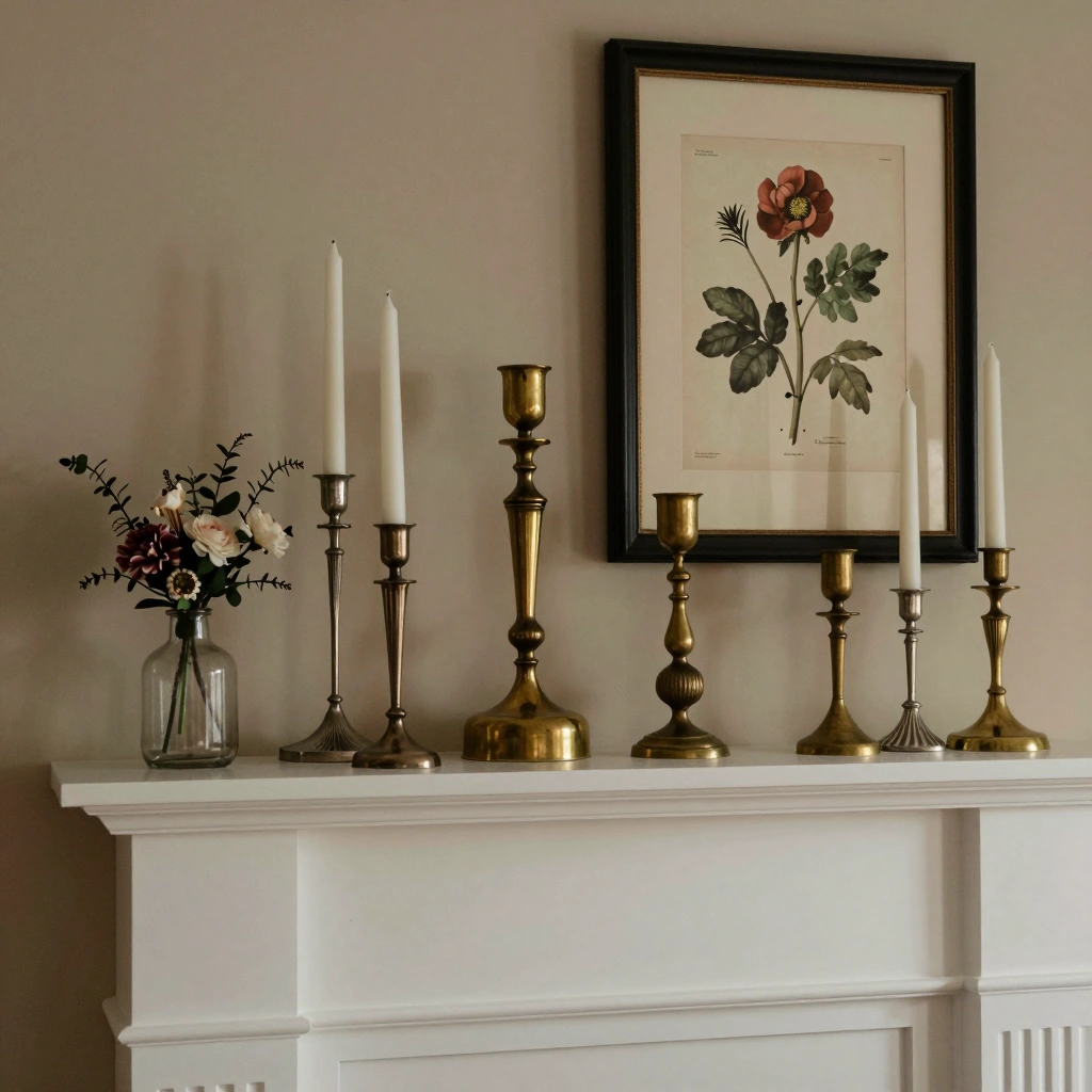 Mismatched Vintage Candlestick Collection