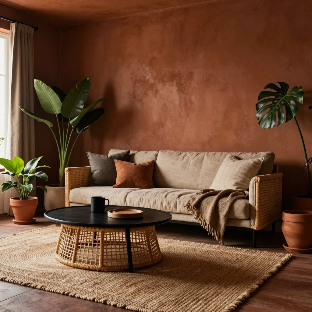 Moody Terracotta & Black Palette