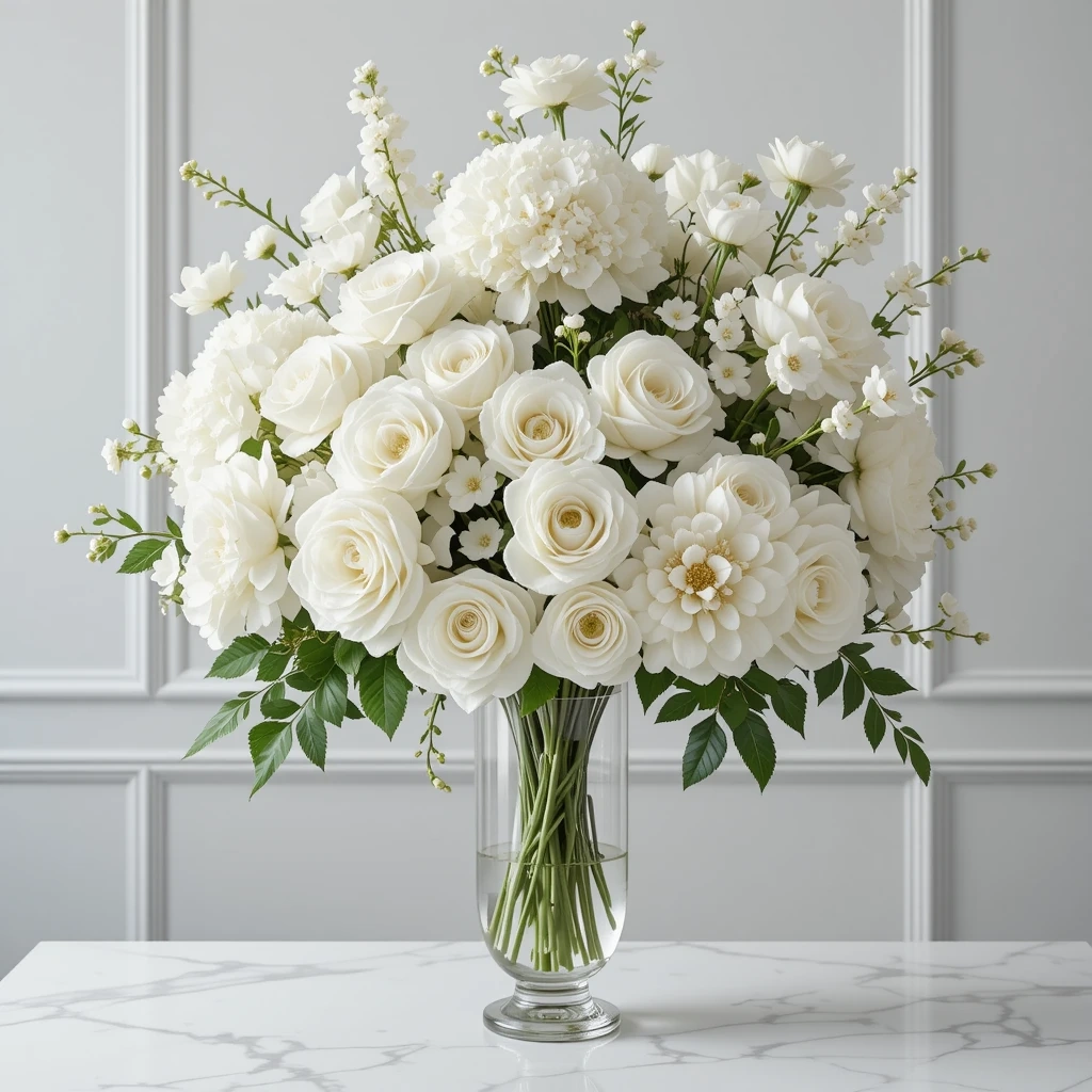 Moonlit White Garden Arrangement