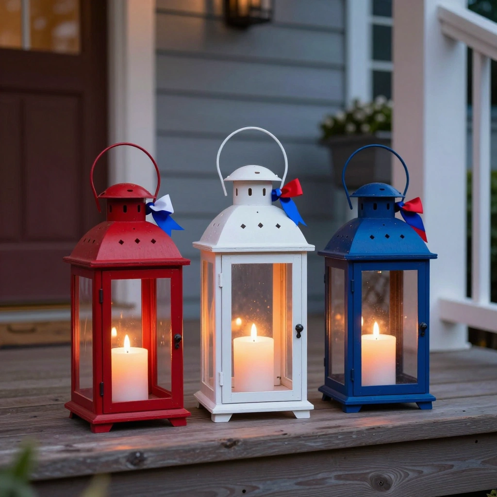 Patriotic Lanterns & Candle Holders