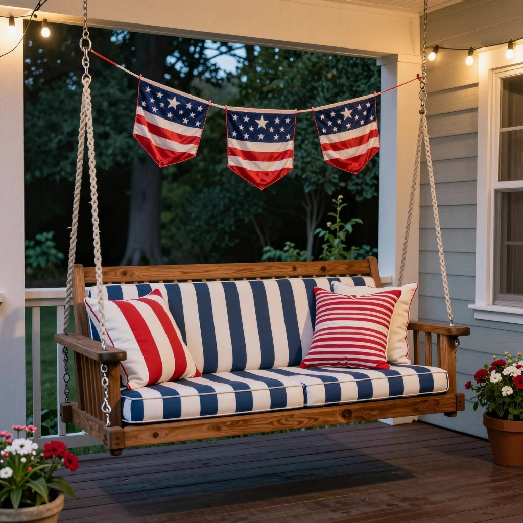 Patriotic Porch Swing Makeover
