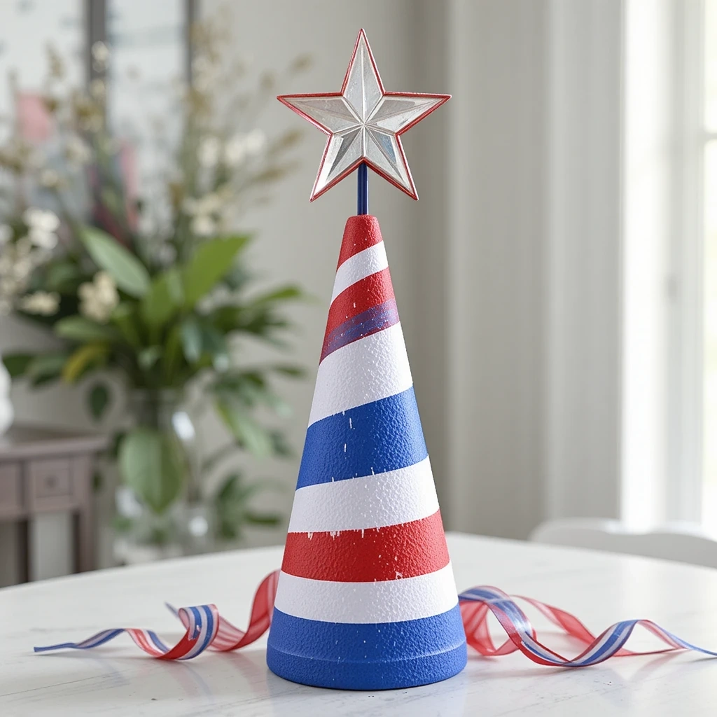 Patriotic Ribbon Tree or Topiary
