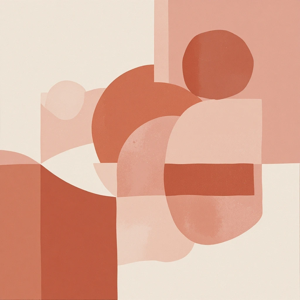 Pink Abstract Geometric Art