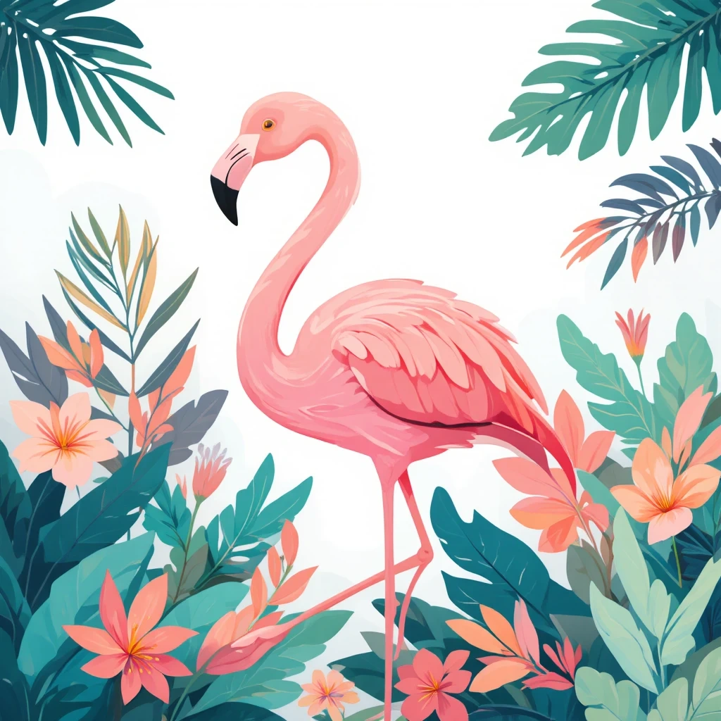 Pink Flamingo Illustrations
