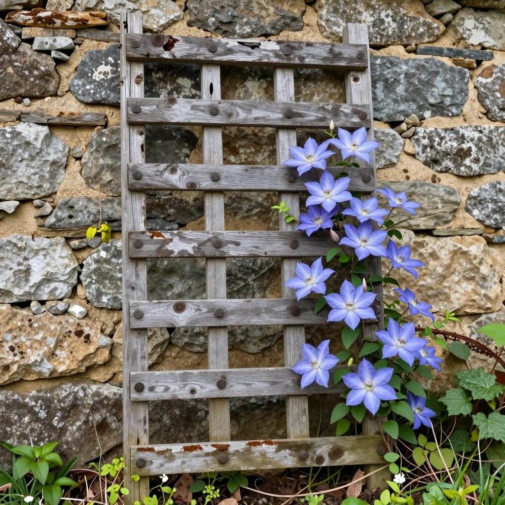 Reclaimed Wood Panel Trellis