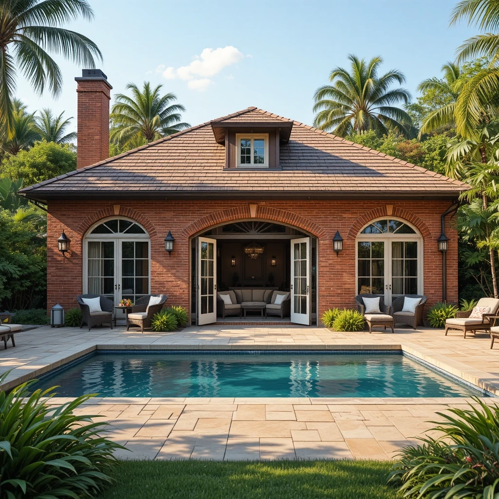 Red Brick Pool House or Backyard Extension