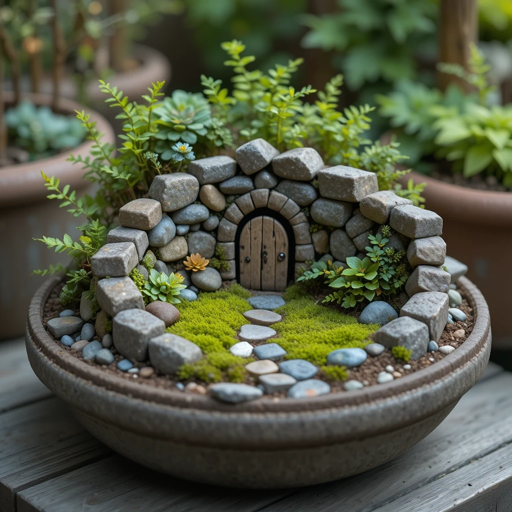 Rock Fairy Garden Village