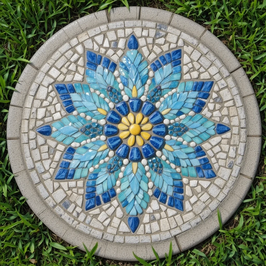 Rock Mosaic Garden Stepping Stones