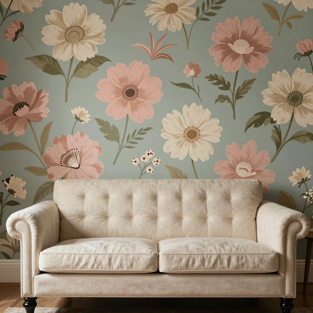 Statement Floral Wallpaper