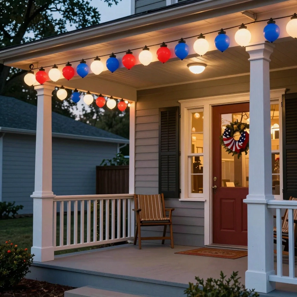 String Lights in Red, White & Blue