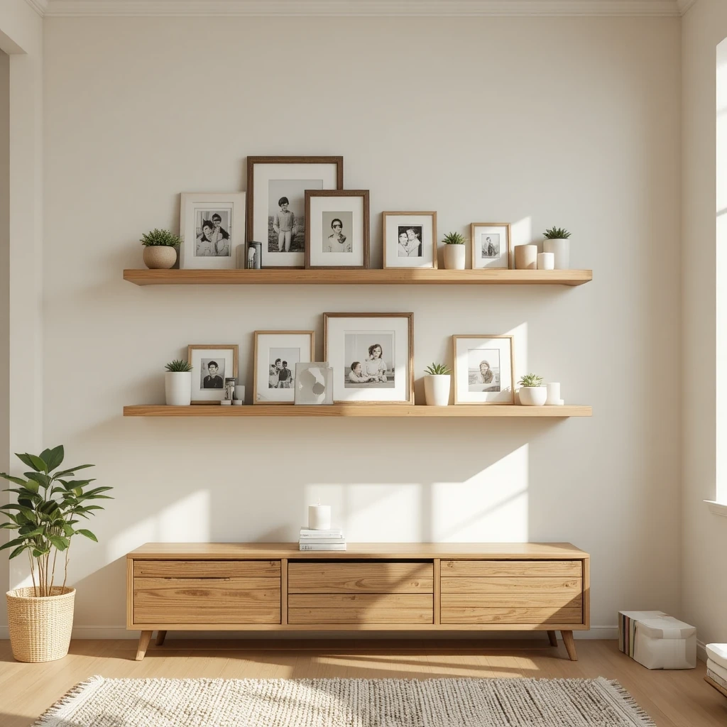 The Classic Living Room Gallery Wall Shelf