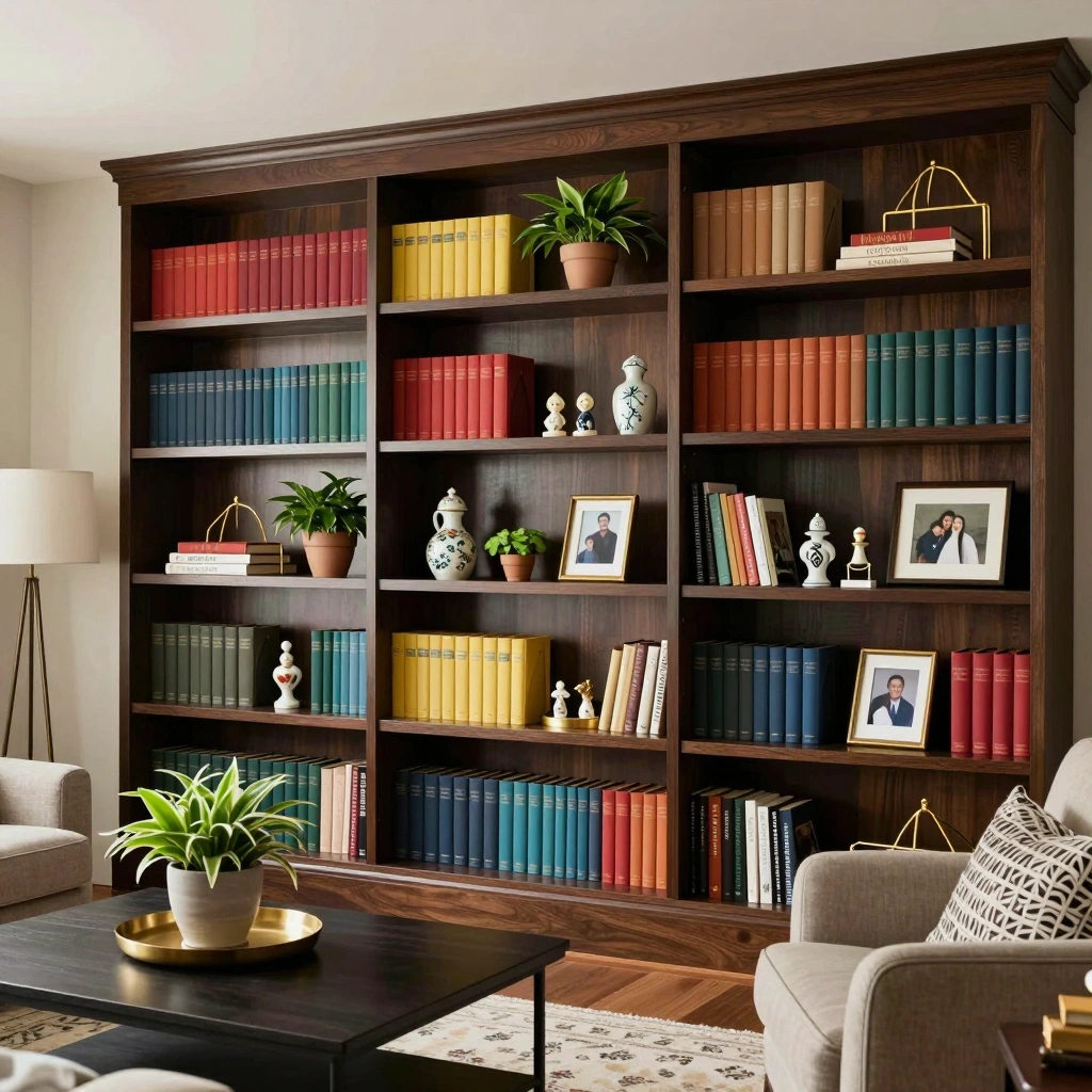 The Curated Bookshelf Wall