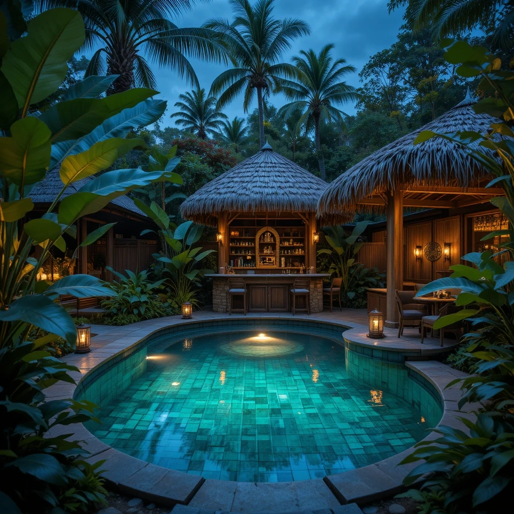 Tropical Tiki-Style Plunge Pool