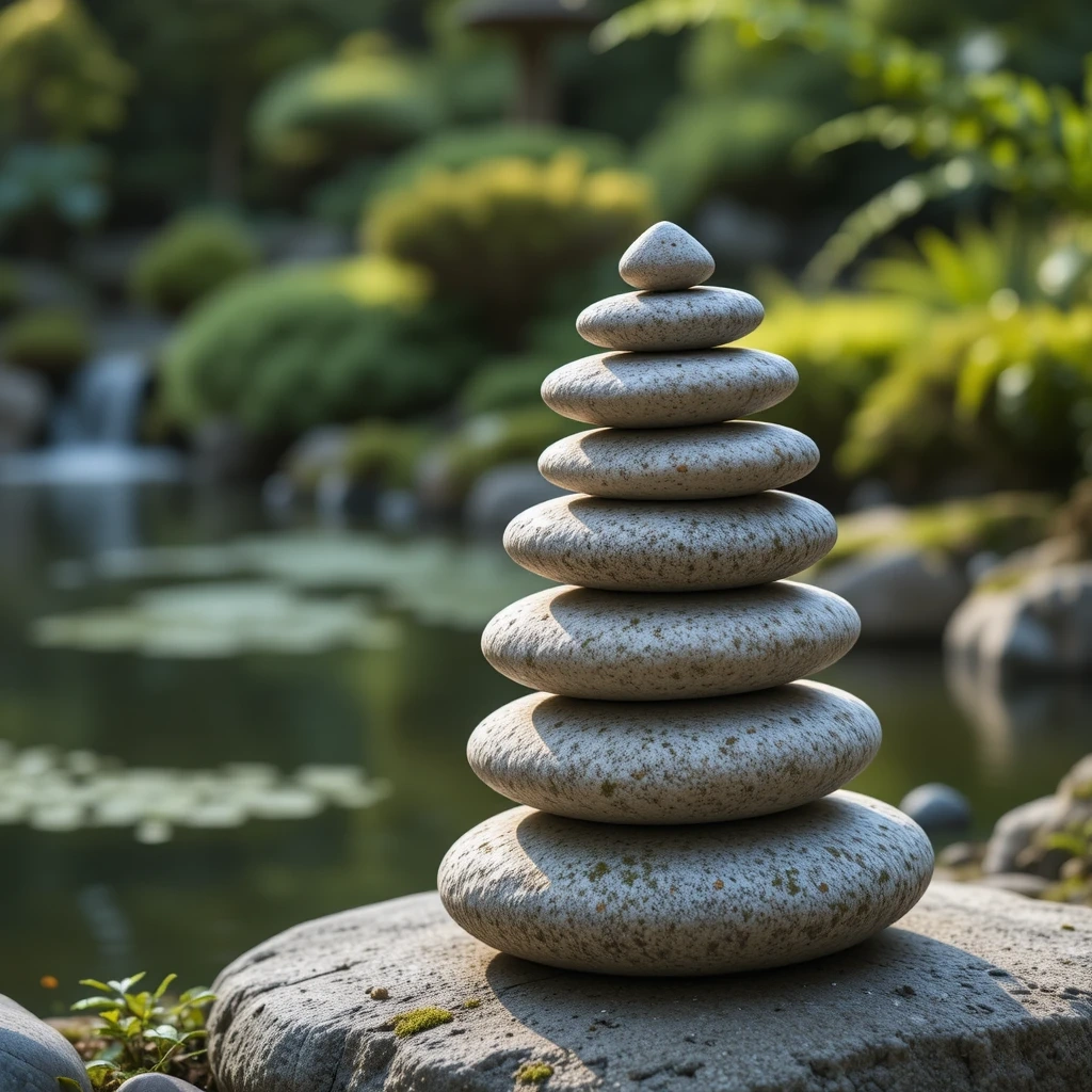 Zen Stacked Stone Tower