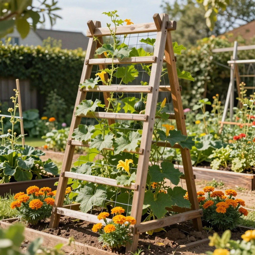 A-Frame Wooden Trellis
