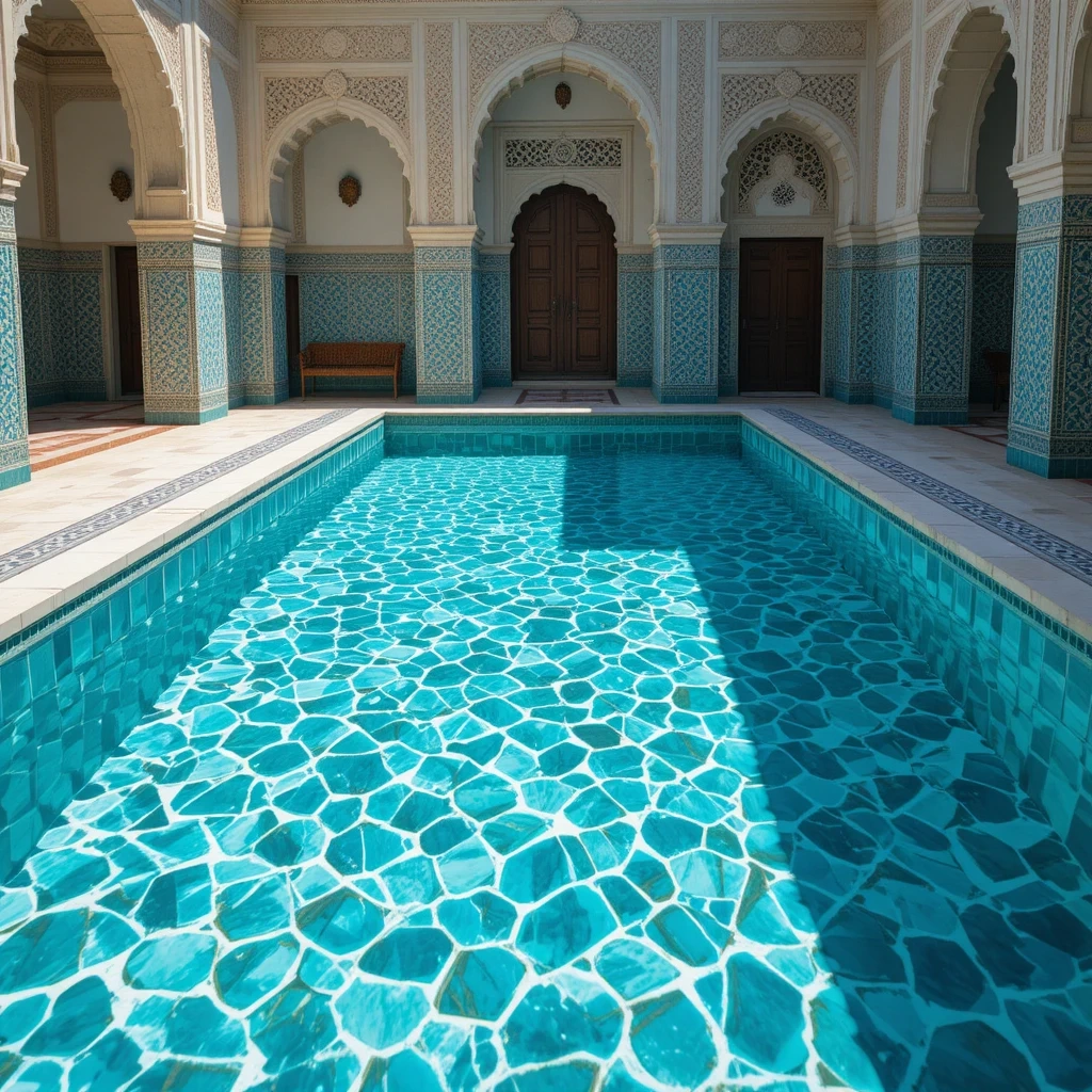 Aqua Zellige Handmade Moroccan Tile