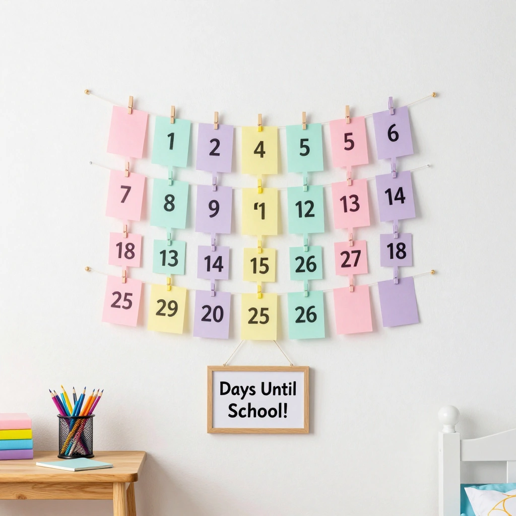 Back to School Countdown Calendar Display