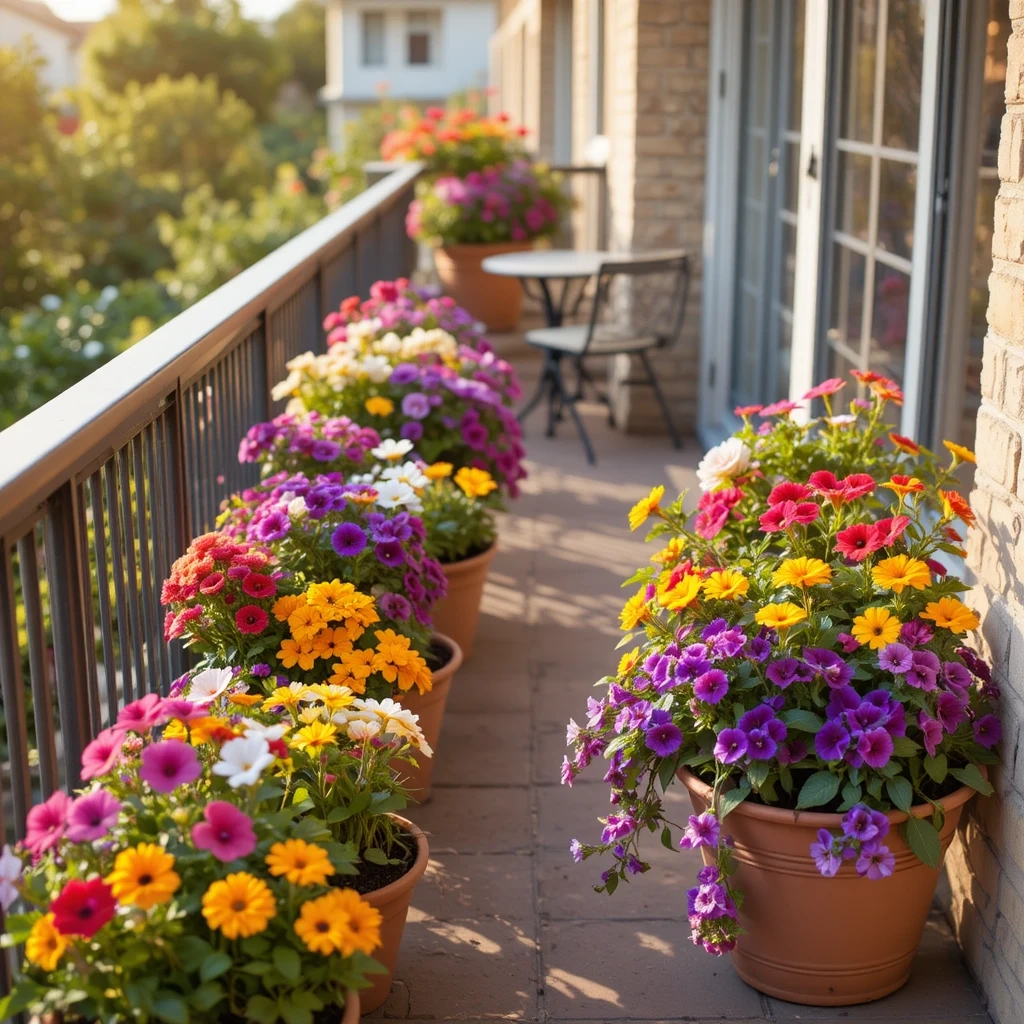 Balcony Container Flower Garden
