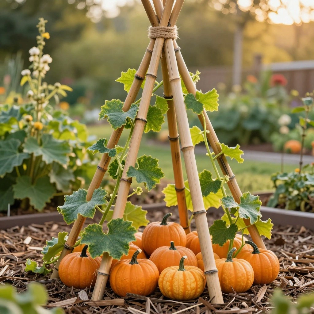 Bamboo Teepee Trellis