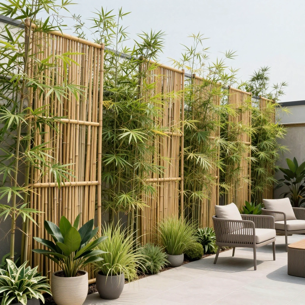 Bamboo Trellis Panel Wall
