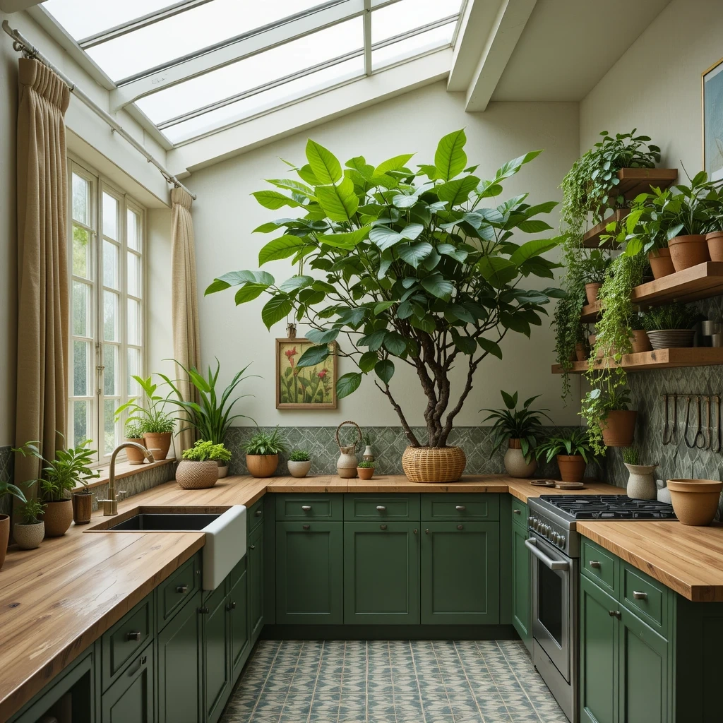 Biophilic Green Kitchen: Bringing Nature Fully Indoors