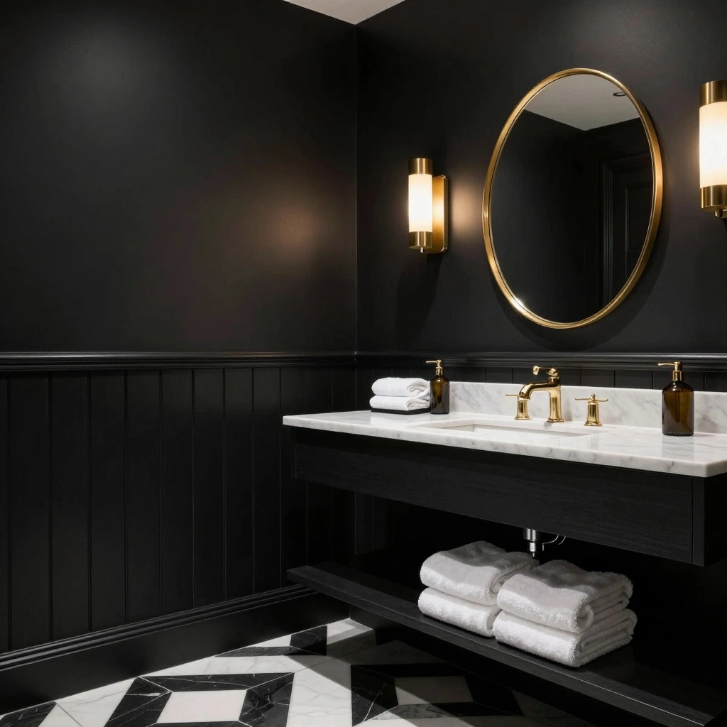 Black Board and Batten for a Bold Statement