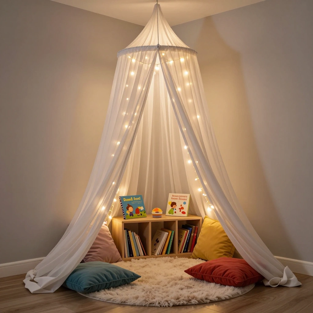 Book Nook Reading Corner with Canopy