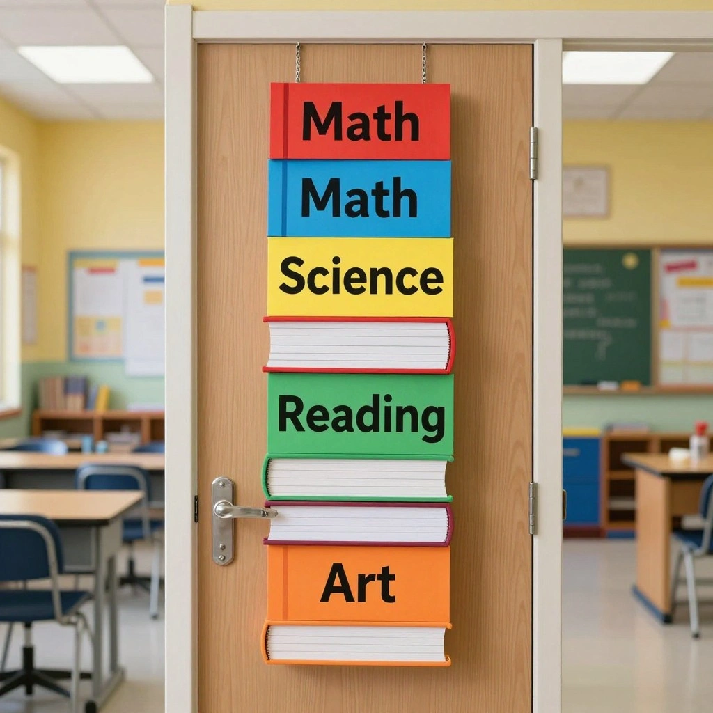 Book Stack Door Display
