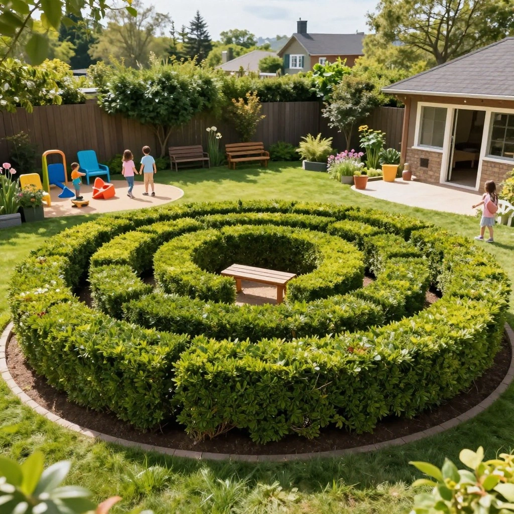 Boxwood Garden Maze for Kids