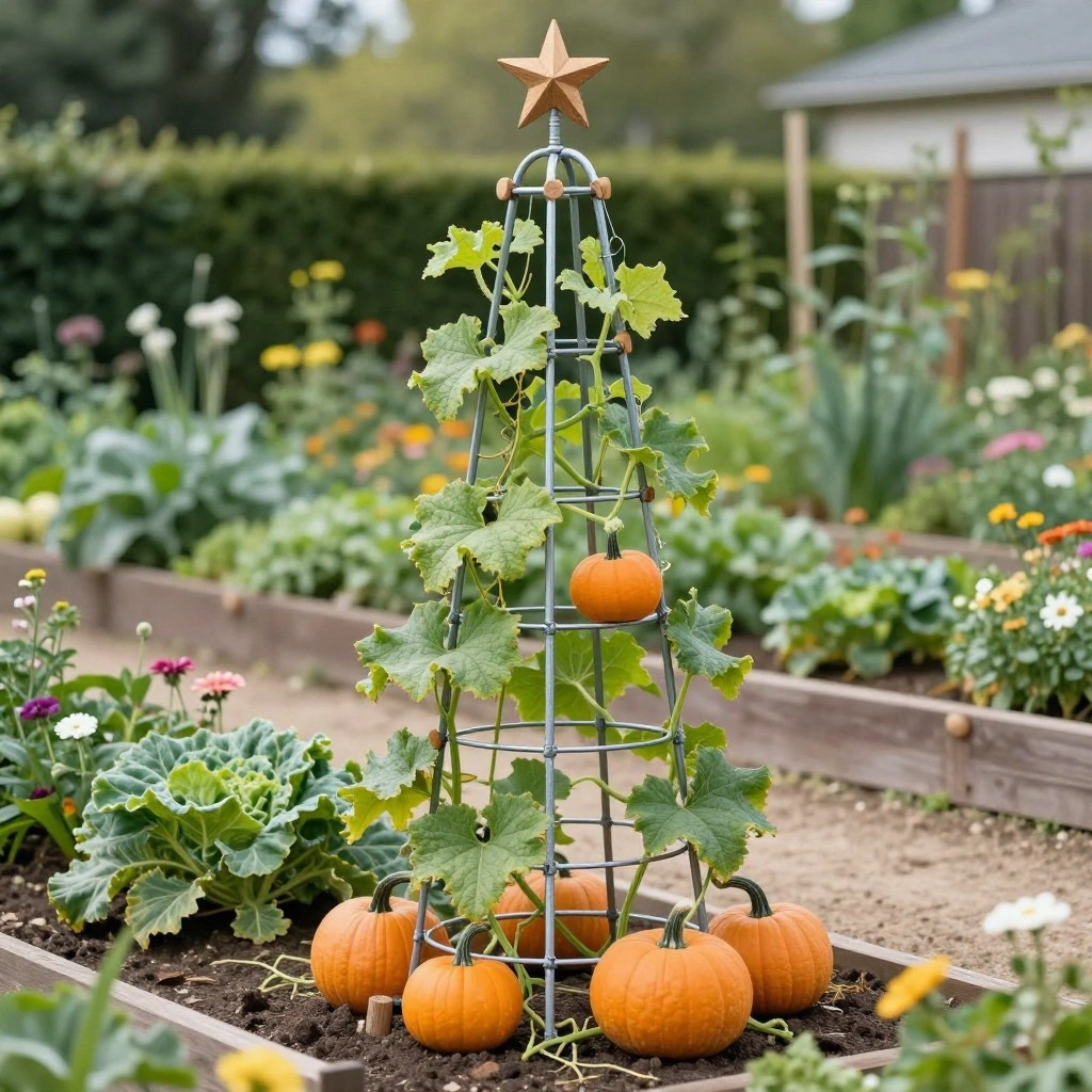 Cattle Wire Obelisk Trellis