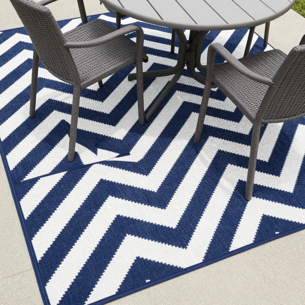 Chevron Pattern Outdoor Rug
