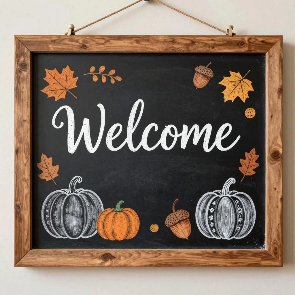 Classic Fall Welcome Sign