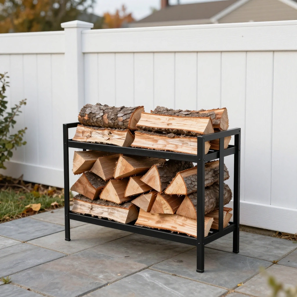 Classic Freestanding Log Rack