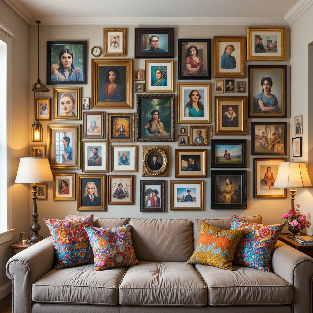 Colorful Gallery Wall