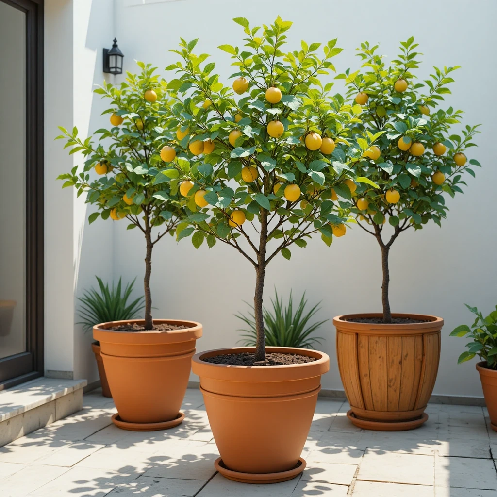 Compact Fruit Tree Patio Garden