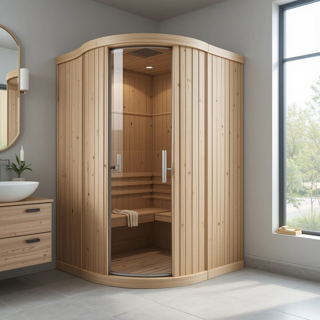 Compact Indoor Sauna for Small Bathrooms