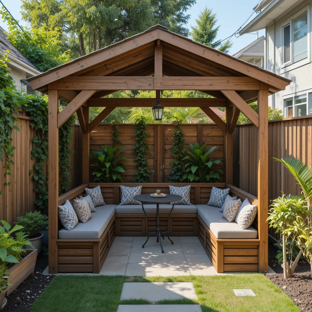 Corner Gazebo for Small Backyards